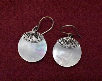 Sterling Silver Mother Of Pearl Earrings