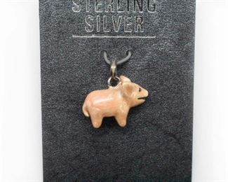 Sterling Silver Pig Charm / Pendant