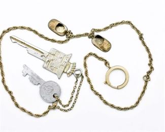 21" Watch Chain with Engraved GF Baby Shoes