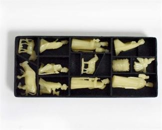 Vintage Shackman Glow in the Dark Nativity Set