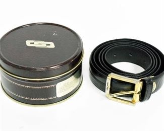 Pierre Cardin Black Leather Belt