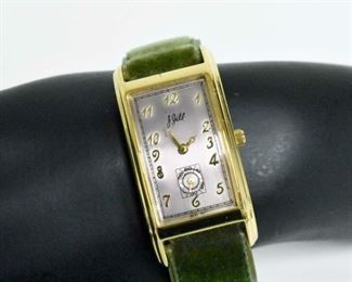 J Jill Watch with Leather Green Velvet Strap