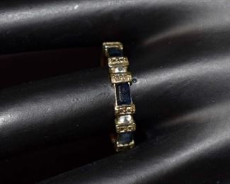 Vintage Orchid Sterling Silver Ring With Stones