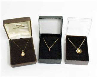 3 Goldtone Necklaces