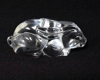 4 1/8" Crystal Bunny Paperweight