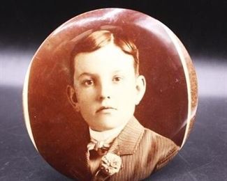 Antique Victorian Child Young Boy Photograph Easel Frame Table Sitting