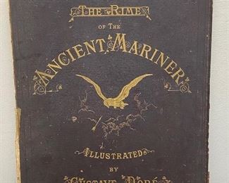 Antique The Rime of the Ancient Mariner by Samuel Taylor Coleridge Illustrated Gustave Dore 1888 Hardcover Book