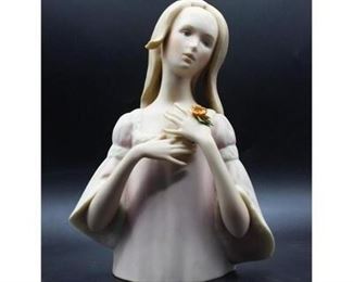 Goebel Crafts of North America Laszlo Ispanky Woman with Flower Bust Artist Signed