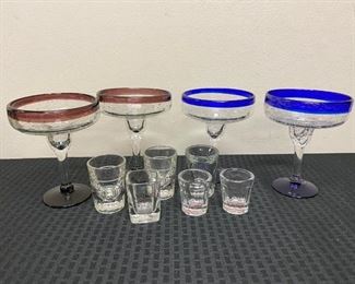 Margarita Shot Glass Barware Lot Drink Glasses Margaritaville Jack Daniels
