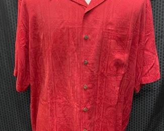 Reyn Spooner USC Trojans 100 Silk Jacquard Button Front Shirt XL