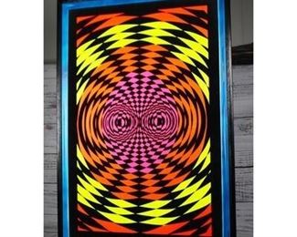 Vintage Framed Blacklight Scorpio Posters Inc. Dimensions Felt Poster