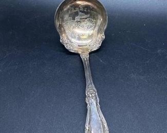 Vintage Wm Rogers Sons AA Silverplate Banner Buggies Advertising Flatware Ladle Spoon