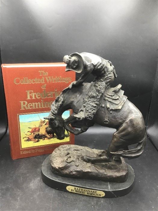 001 Remington Rattlesnake Bronze Sculpture