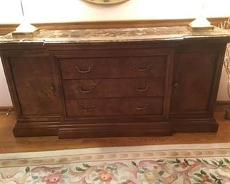 005 Thomasville Marble Top Sideboard