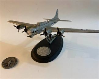 B17G Flying Fortress And Commemorative World War Two Coin