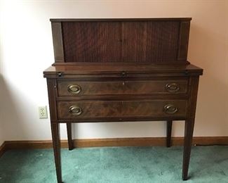 Mahogany Federal Style Secretary Desk by Maddox Table Company