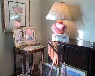 Pretty In Pink Decor w Wicker Bathroom Set