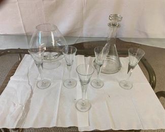 Toscany Decanter With Apertif Glasses
