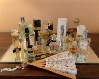 Various Perfumes With Display Mirror
