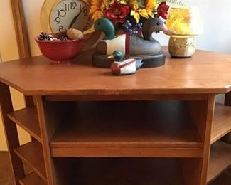 Wood TV Stand And Decor
