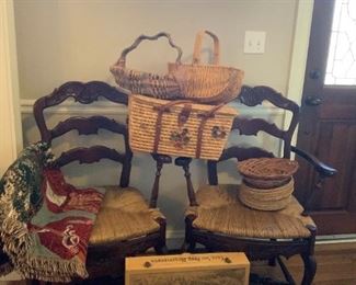 Antique Wicker Chair Set