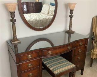 Mahogany Vanity Set