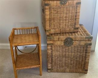 Wicker Storage Boxes