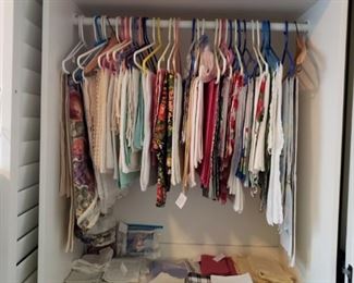 Pretty tablecloths hand stitched on many