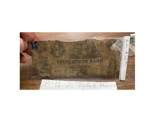 https://www.agesagoestatesales.com/product/lrm8311-state-stock-bank-logansport-one-dollar-bank-note/103	LRM8311 - State Stock Bank Logansport One Dollar Bank Note			 $20.00 
