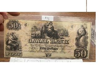 https://www.agesagoestatesales.com/product/lrm8308-50-dollar-canal-bank-new-orleans-bank-note/149	LRM8308 - 50 Dollar Canal Bank New Orleans Bank Note			 $67.00 
