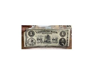 https://www.agesagoestatesales.com/product/lrm8316-1-dollar-citizen-s-bank-of-louisiana-bank-note-new-orleans/145?cp=true&sa=false&sbp=false&q=true	LRM8316 - 1 Dollar Citizen's Bank of Louisiana Bank Note - New Orleans			 $50.00 
