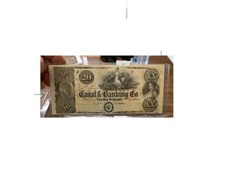 https://www.agesagoestatesales.com/product/lrm8320-canal-banking-co-note-new-orleans-20-dollars/156	LRM8320 - Canal & Banking Co Note New Orleans 20 Dollars			 $55.00 
