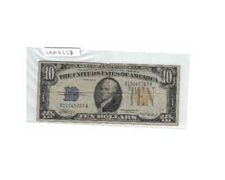 https://www.agesagoestatesales.com/product/lrm8333-us-1934a-10-silver-certificate-note-fr-1702/91	LRM8333 US 1934A $10 Silver Certificate Note FR 1702			 $100.00 

