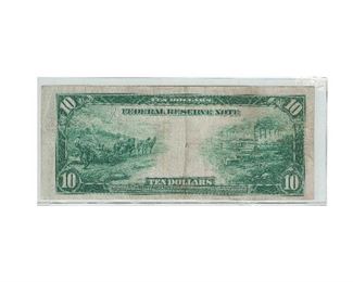 https://www.agesagoestatesales.com/product/lrm8344-us-10-1914-federal-reserve-large-note-minneapolis-w9m/142	LRM8344 US $10 1914 Federal Reserve Large Note Minneapolis W9M			 $280.00 
