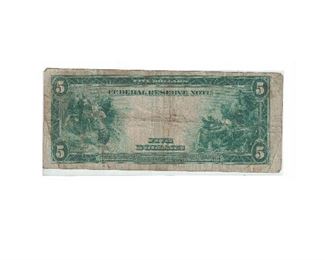 https://www.agesagoestatesales.com/product/lrm8347-us-5-1914-federal-reserve-large-note-cleveland-w5r/90	LRM8347 US $5 1914 Federal Reserve Large Note Cleveland W5R			 $170.00 
