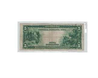 https://www.agesagoestatesales.com/product/lrm8358-us-5-1914-federal-reserve-large-note-philadelphia-w5/138	LRM8358 US $5 1914 Federal Reserve Large Note Philadelphia W5			 $150.00 
