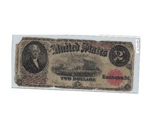 https://www.agesagoestatesales.com/product/lrm8370-us-2-1917-legal-tender-large-note-speelman-white-w3/107	LRM8370 US $2 1917 Legal Tender Large Note Speelman / White W3			 $90.00 
