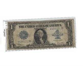 https://www.agesagoestatesales.com/product/lrm8400-us-one-1923-horse-blank-large-note-fr237-speelman-white/164	LRM8400 US One 1923 Horse Blank Large Note FR237 Speelman / White			 $66.00 

