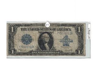 https://www.agesagoestatesales.com/product/lrm8404-us-one-1923-horse-blank-large-note-fr237-speelman-white/159	LRM8404 US One 1923 Horse Blank Large Note FR237 Speelman / White			 $75.00 
