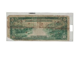 https://www.agesagoestatesales.com/product/lrm8419-us-10-1914-federal-reserve-bank-richmond-large-note-fr-923/117	LRM8419 US $10 1914 Federal Reserve Bank Richmond Large Note FR.923			 $126.00 
