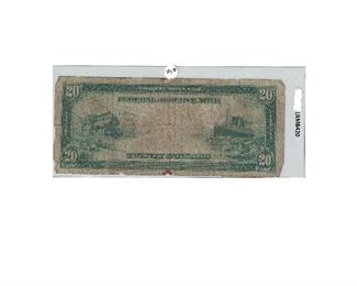 https://www.agesagoestatesales.com/product/lrm8420-us-20-1914-federal-reserve-bank-st-louis-large-note-fr-994/131	LRM8420 US $20 1914 Federal Reserve Bank St Louis Large Note FR.994			 $150.00 
