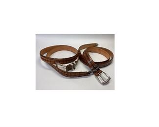 https://www.agesagoestatesales.com/product/po1033-brown-aligator-grain-calfskin-leather-belts-by-martin-dingman-lot-of-2/205	PO1033 BROWN ALIGATOR GRAIN CALFSKIN LEATHER BELTS BY MARTIN DINGMAN LOT OF 2 		BIN	39.99
