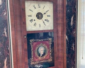 Antique Seth Thomas Ogee Clock with portrait of Andrew Jackson