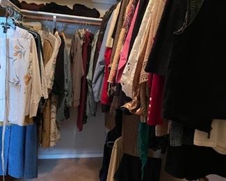 Closet of clothing - mens and womens