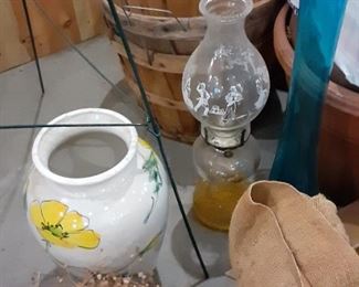 Oil lamp, vase