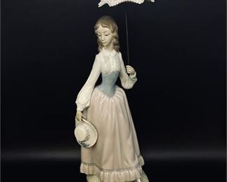 Lot 016
Tall Lladro Woman with Parasol Figurine - "Eloisa" - 5.005 - 17"T