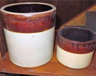 Lot 148
4" and 7" Stoneware Crocks