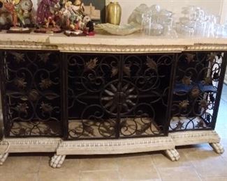 Claw Foot Stone Wine Rack