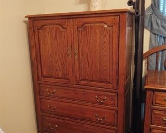 Ethan Allen Chest of Drawers with cabinet storage