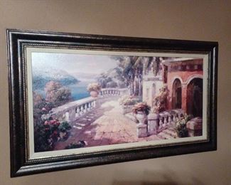 wide painting looks great over a sofa